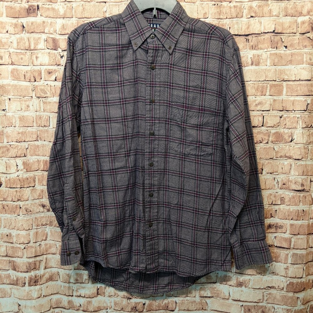 Trader Bay Button Down Flannel Shirt Size Small